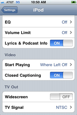 Enable Closed Captions on an iPhone